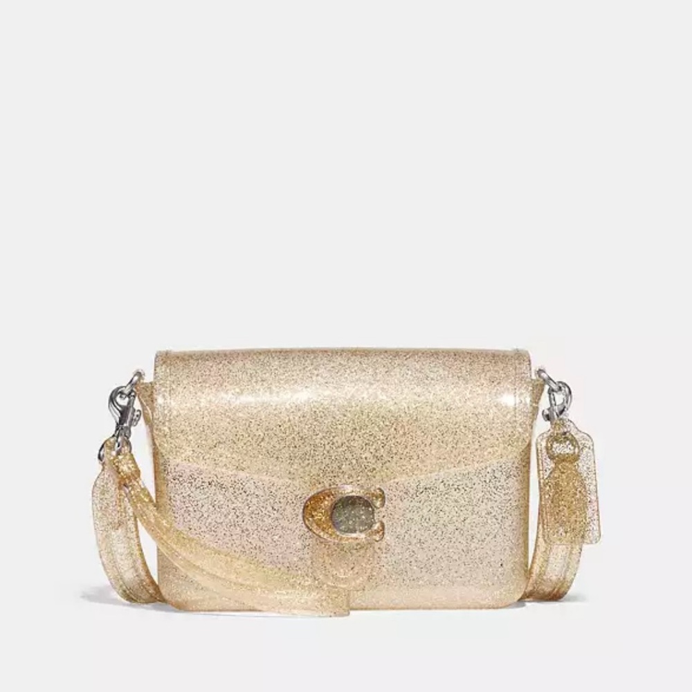 EUC Coach Gold Glitter Jelly Tabby Crossbody Bag